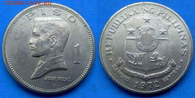 Филиппины - 1 писо 1972 года (Крупная) до 7.02 - Филиппины 1 писо, 1972