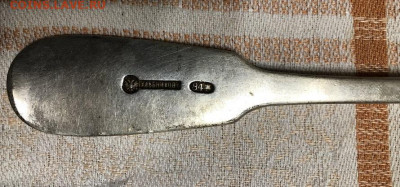 Ложка столовая, нечастая,  Хлебников, серебро царизм, 84пр. - 1644B6D1-4321-4546-9E20-DFF0426A15D9