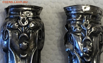 Серебро 84 пр. Ручки от ножей 2 шт.как лом 46  гр. - DB2A92EB-09A9-471E-BF27-9092BE367AA9