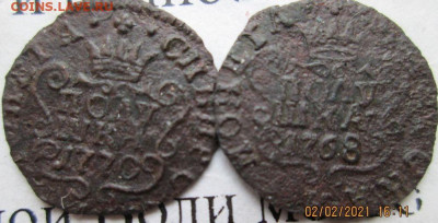 Сибирские полушки 1768 и 1770 R и R 1 по Биткину - CcJfZy9.JPG