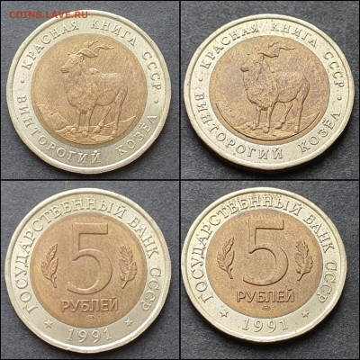 Винторогий Козел 5 рублей 1991 год лмд. Хороший. До 09.02. N - IMG_20210203_174550