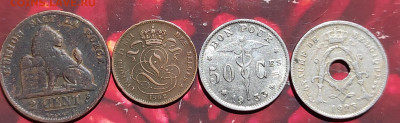 Бельгия1франк ,5франков,25,10,5 сантимов 1863-1953 фикс. - IMG_20210204_015807