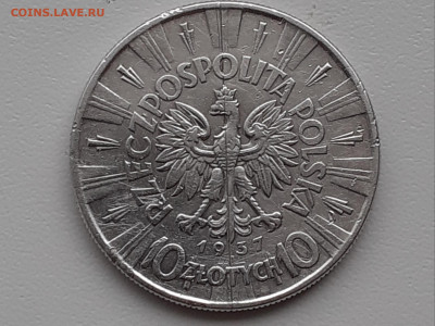 10 злотых 1937г Пилсудский до 8 02 2021г 22 00 - 20210203_203906