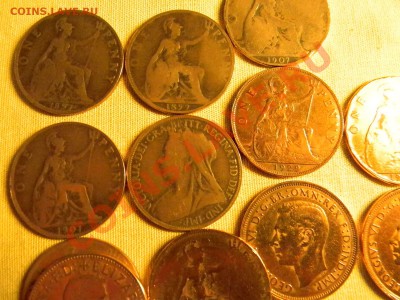 30 старинных монет Англии + 1200 почтовых марок ОДНИМ Лотом. - мини 2