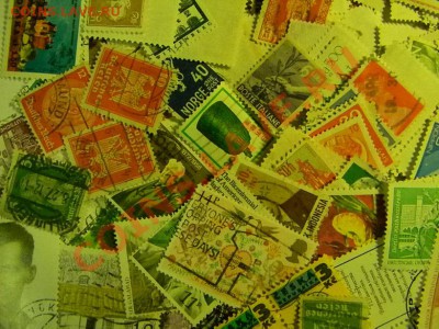 30 старинных монет Англии + 1200 почтовых марок ОДНИМ Лотом. - мини марки 1
