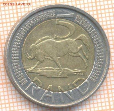 ЮАР 5 рандов 2012 г., до 10.02.2021 г. 22.00 по Москве - ЮАР 5 рандов 2012 2671а