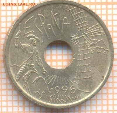 Испания 25 песет 1996 г., до 10.02.2021 г. 22.00 по Москве - Испания 25 песет 1996 2676