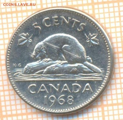 Канада 5 центов 1968 г., до 11.02.2021 г. 22.00 по Москве - Канада 5 центов 1968 2144