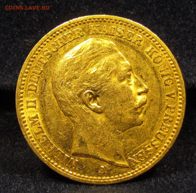 20 марок 1893 года Германия.Пруссия. Вильгельм 2 Золото. - IMG_5549.JPG