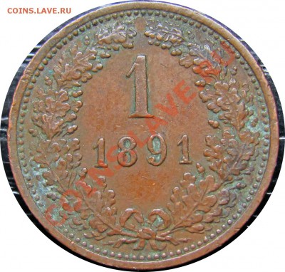 D40 Австрия 1 крейцер 1891 до 11.10 в 22°° - D40 1 1891_1