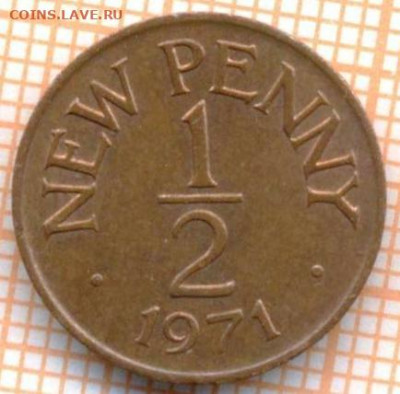 2 пенни 1971 г., до 12.02.2021 г. 22.00 по Москве - Гернси полпенни 1971 2697а