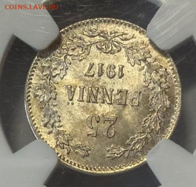 25 Pennia 1917. NGC MS 66  Видео. До 11.02.21 в 22.00 МСК - IMG_0884