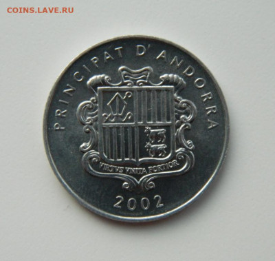 Андорра 1 сантим 2002 г. (Юбилейная) Фауна до 11.02.21 - DSCN6274.JPG