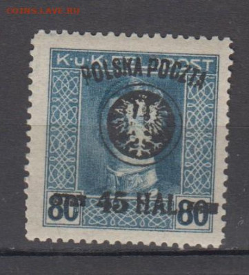 Польша 1918 1м* надпечатка 45г до 13 02 - 123