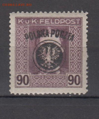Польша 1918 1м* надпечатка 90г до 13 02 - 124