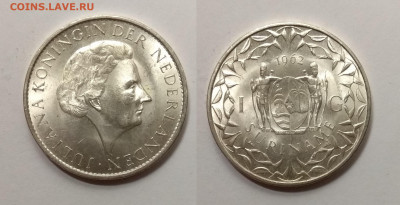 Голландский Суринам 1 гульден 1962 г Юлиана - 14.02 22:00мск - IMG_20210104_182228