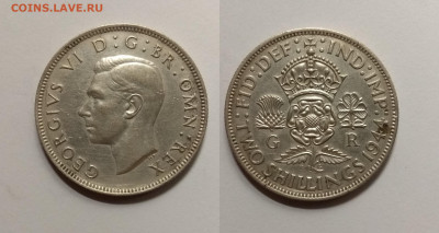 Великобритания 2 шиллинга 1944 г Георг VI - 14.02 22:00мск - IMG_20210208_171532