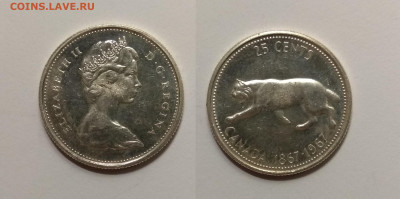 Канада 25 центов 1967 года, рысь - 14.02 22:00мск - IMG_20210208_170051