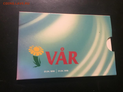 Медаль 100 лет VÅR bank в подарочном буклете - E56ACBEE-E47B-4C4C-8676-C311F106DA58