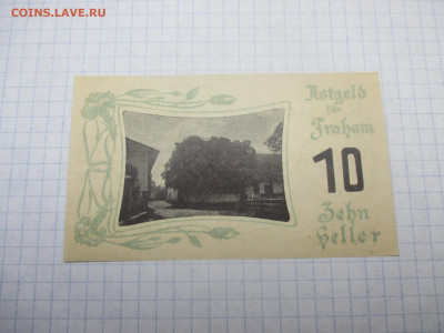 Австрия 10 геллеров 1920 год. Фрахам. (А). - IMG_0271.JPG