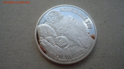 БРИТАНСКИЕ ВИРГИНСКИЕ ОСТРОВА 1 ДОЛЛАР 2014 ПОЛЯРНЫЙ МЕДВЕДЬ - DSC09445.JPG