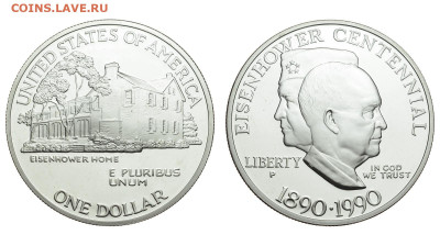 США. 1 доллар 1990 г. Proof. До 14.02.21. - Р674.JPG