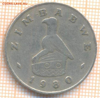 Зимбабве 1 доллар 1980 г., до 19.02.2021 г. 22.00 по Москве - Зимбабве 1 доллар 1980 2754