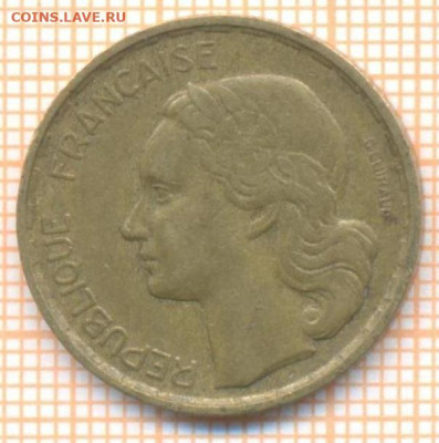 Франция 20 франков 1952 г., до 19.02.2021 г. 22.00 по Москве - Франция 20 франков 1952 2755а