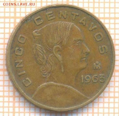 Мексика 5 сентаво 1963 г., до 19.02.2021 г. 22.00 по Москве - Мексика 5 сентаво 1963 2758