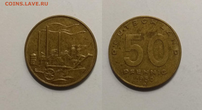 Германия (ГДР) 50 пфеннигов 1950 г, завод - 19.02 22:00мск - IMG_20210105_093146