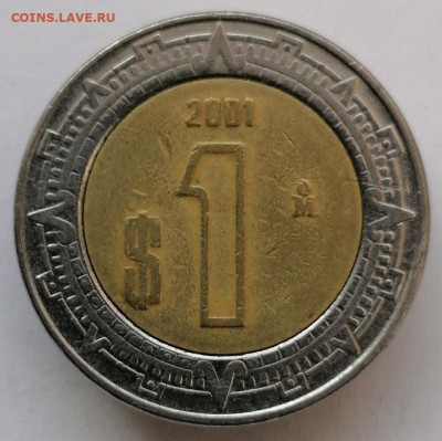 1 песо 2001 г. МЕКСИКА до 15.02.21 в 22:00 МСК - IMG_20210121_223714