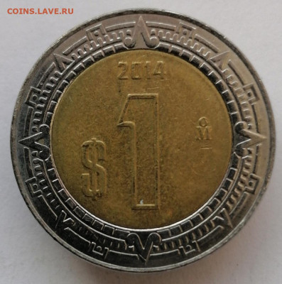 1 песо 2014 г. МЕКСИКА до 15.02.21 в 22:00 МСК - IMG_20210121_223052