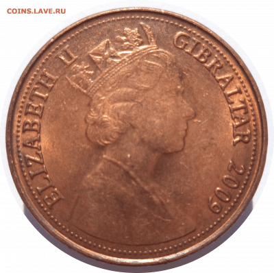 1 пенни 2009 г. ГИБРАЛТАР до 15.02.21 в 22:00 МСК - Rounded_20210214_235556