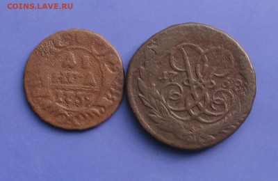 2 копейки 1758 номинал в верху,Деньга 1739 до 18.02.21г. - 1758,1739а