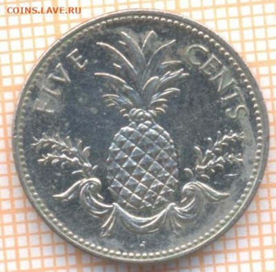 Багамы 5 центов 2005 г., до 21.02.2021 г. 22.00 по Москве - Багамы 5 центов 2005 2774а