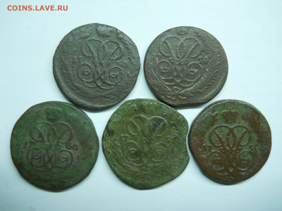 1 копейка 1757-1760. 5 штук.до 17.02.2021 в 22-00 по мск - DSCN5982.JPG