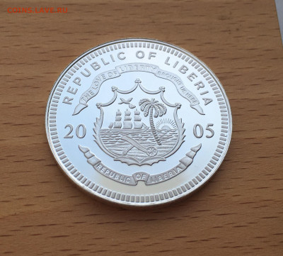 Крона Шайба Либерия 5$ долларов 2005 США футбол - IMG_2162.JPG