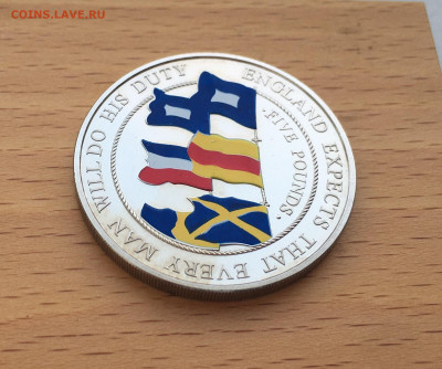 Крона Шайба Олдерни 5 фунтов 2005 Трафальгарская битва - IMG_2226.JPG