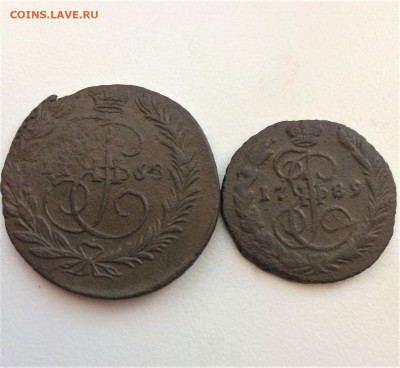 2 копейки 1768, копейка 1789 (141) 19.02 - ZLrInMA0BWc