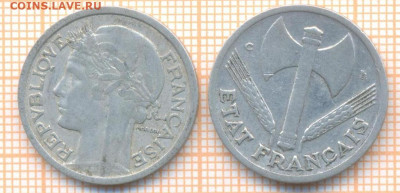 Франция 1 франк 1944,1949 г., до 24.02.2021 г. 22.00 по Моск - Франция 1 франк 1944,1949 2822