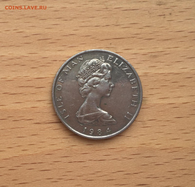 Остров Мэн 10 пенсов 1984 Мэнский лохтан овца фауна - IMG_2657.JPG