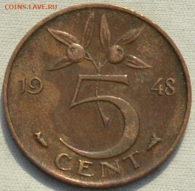 Нидерланды 5 центов 1948. 21. 02. 2021 в 22 - 00 - DSC_0482.JPG