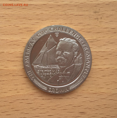 Крона Шайба Остров Мэн 1 крона 1987 Регата Кубок Америки - IMG_2427.JPG