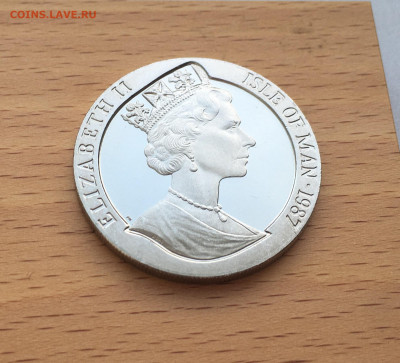 Крона Шайба Остров Мэн 1 крона 1987 Фримантл парусник фрегат - IMG_2462.JPG