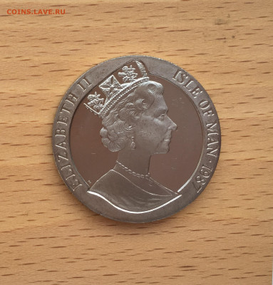 Крона Шайба Остров Мэн 1 крона 1987 Фримантл парусник фрегат - IMG_2457.JPG