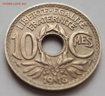 Франция 10 сантим 1918 - 2