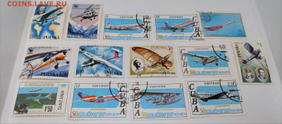 Марки иностранные.Авиация.Фикс 50 руб - 9