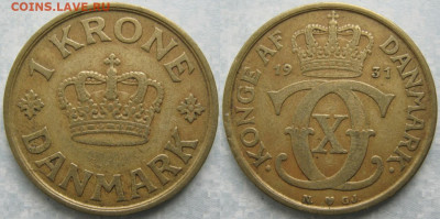 Дания 1 крона 1931 до 28-02-21 в 22:00 - Дания 1 крона 1931    7759