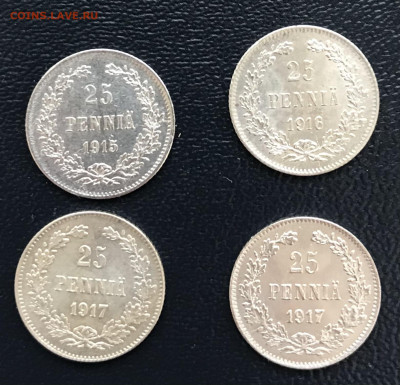 25 пенни 1915-1917 гг 4 шт До 26.02.2021 22.00 по МСК - 483E49CB-2956-49B1-80CB-FDF694F1C2B0