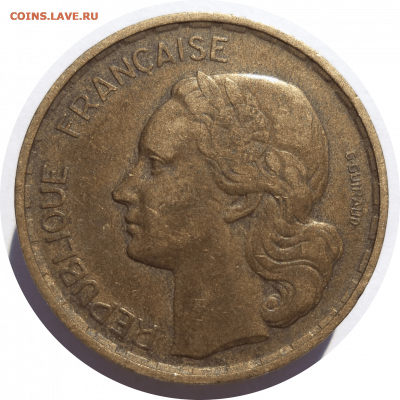 20 франков 1952 (В) г. ФРАНЦИЯ до 23.02.21 в 22:00 МСК - Rounded_20210223_003438